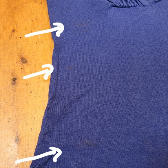 💜3/$25💜 Express Sexy Basic Top 1/2 Sleeve V-neck Blue Sz XS - Picture 6 of 6